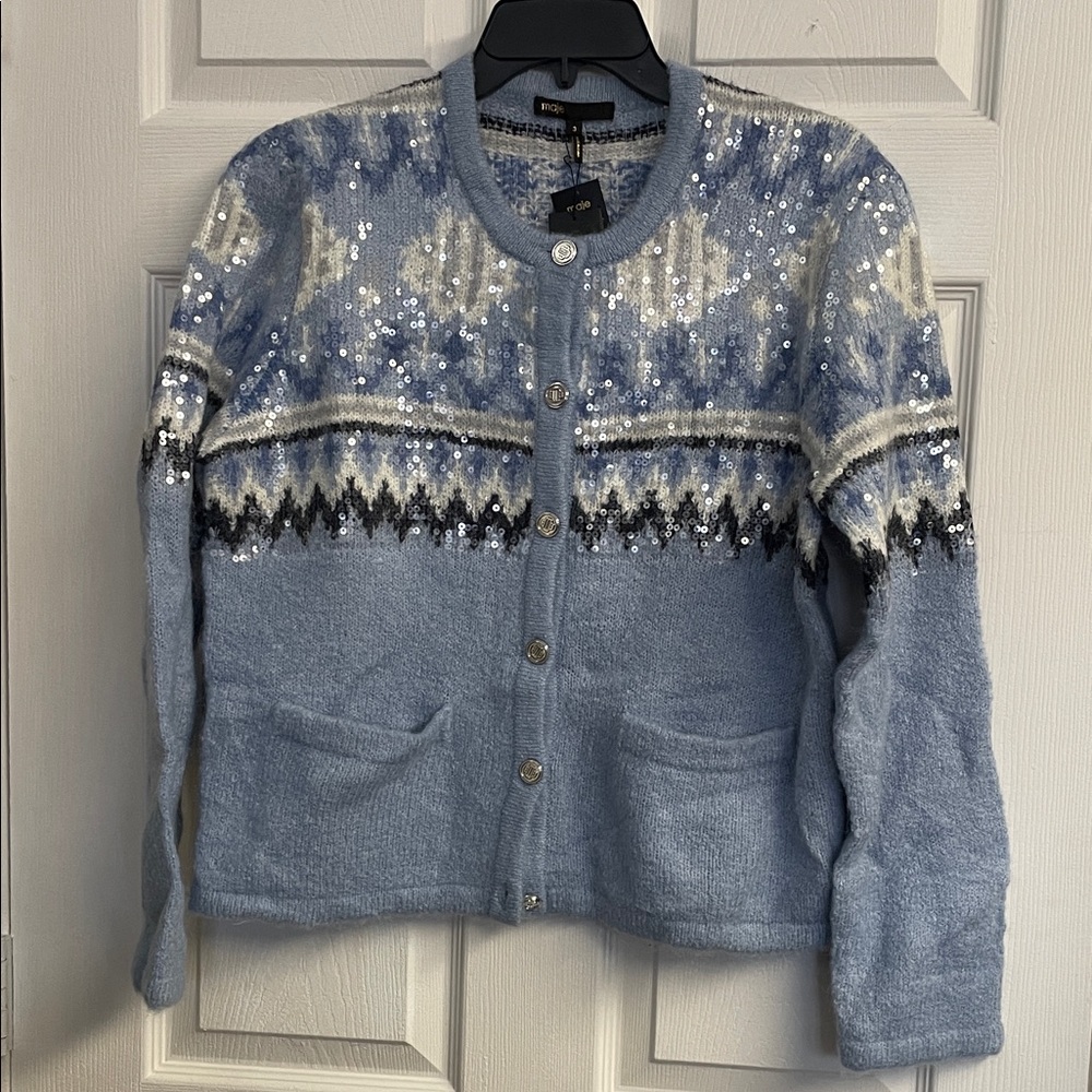 Matalino Sequin Embellished Cardigan Sweater - Picture 4 of 6